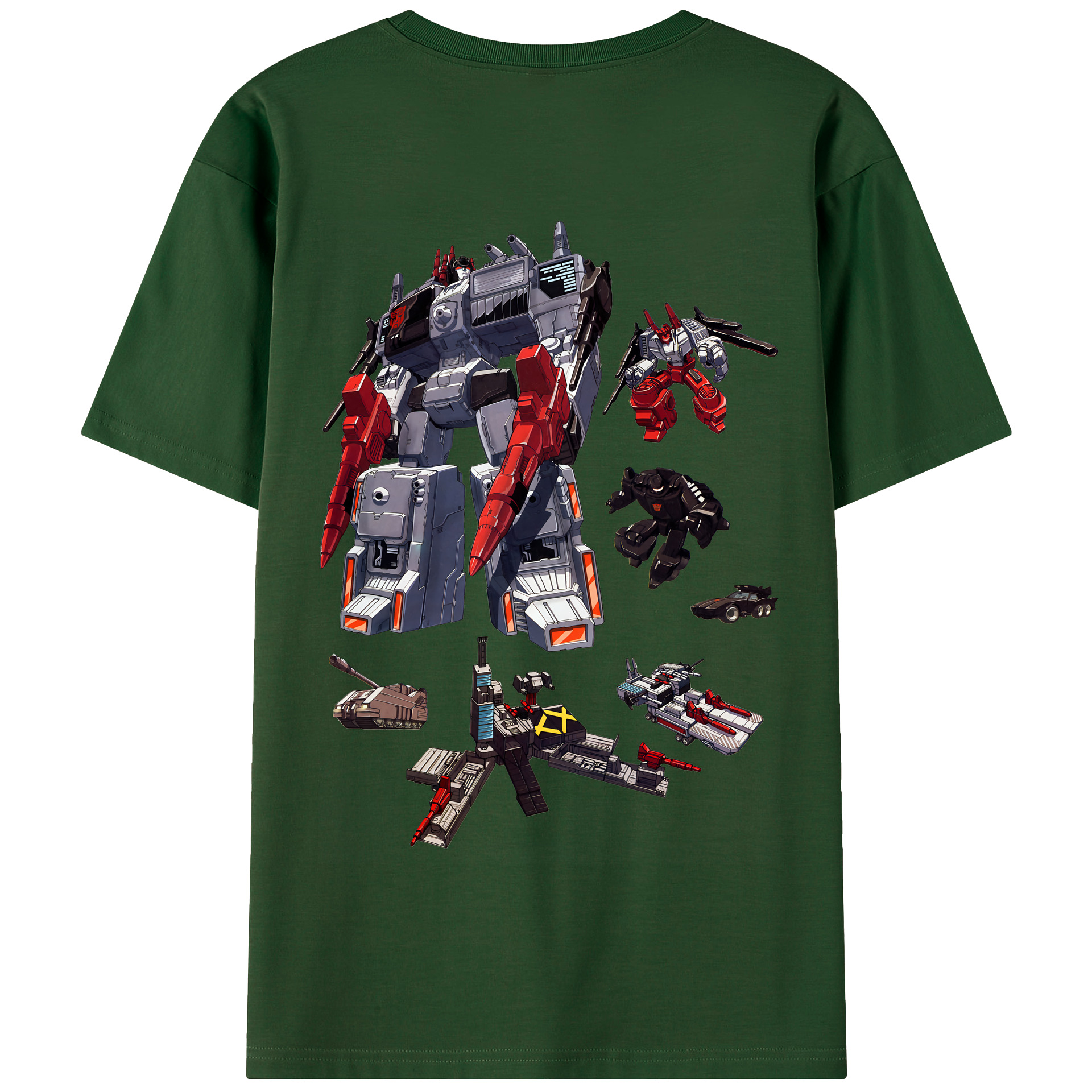 （画像用） Transformers トランスフォーマー 綿100％半袖Tシャツ（背面プリント）